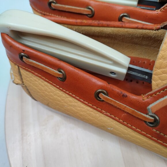 Vintage Dooney & Bourke Yellow Leather Loafer Slip On Boat Shoes Women US 11 M - Picture 10 of 14